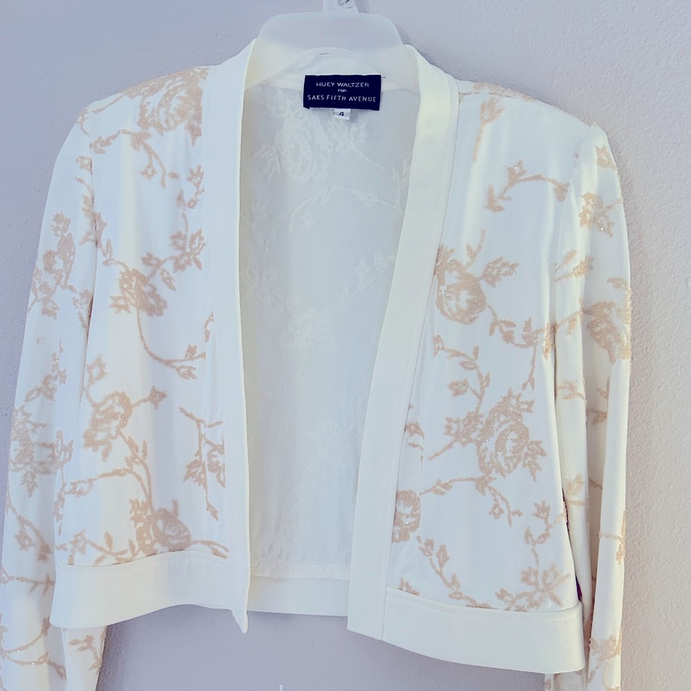 Huey Waltzer for Saks Fifth Avenue Beaded Coat